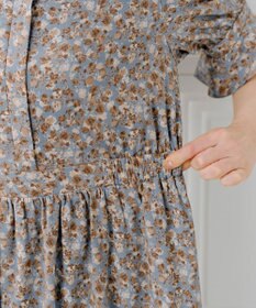 Tiaclasse 【洗える】キャンディースリーブ花柄ワンピース