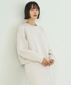 UNFILO 【2WAY】BEAUTY FORM JERSEY ハーフZIP プルオーバー グレージュ