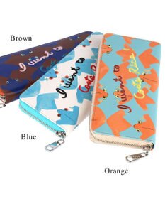 tsumori chisato CARRY コスタリカカエル ラウンドファスナー長財布 【かわいいプリント柄＆刺繍テクニック】