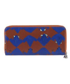 tsumori chisato CARRY コスタリカカエル ラウンドファスナー長財布 【かわいいプリント柄＆刺繍テクニック】