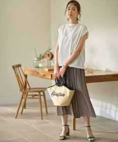 組曲 L 【WEB限定】シアープリーツライクシフォン パンツ