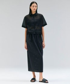 BEIGE， 【洗える・Oggi10月号掲載】MILANO / リネン混シアーポロカラーニット