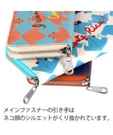 tsumori chisato CARRY コスタリカカエル ラウンドファスナー長財布 【かわいいプリント柄＆刺繍テクニック】