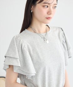 earth music&ecology フリルスリーブプルオーバー