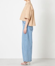 NAVE 【ReNAVE・セットアップ可/洗える/接触冷感/UVケア】コットンポリブロード クロップドシャツ