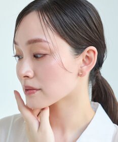 Phoebe <オンワード限定セット>【痛くないシリーズ】ミルキースタッズミニバンスクリップ×パワーストーンイヤリング