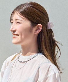 Phoebe <オンワード限定セット>【痛くないシリーズ】ミルキースタッズミニバンスクリップ×パワーストーンイヤリング