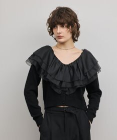 GRACE CONTINENTAL フリルニットカーディガン