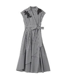 YECCA VECCA フラワーレースカシュクールワンピース