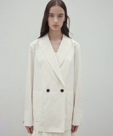 BEIGE， 【洗える・FUDGE 6月号掲載】MALLOW / コットンテーラードオーバージャケット