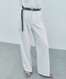 BEIGE， ZEPHYR / ベルト付き 2タックワイドパンツ