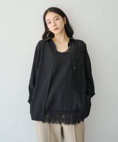 YECCA VECCA バックギャザーロングシャツ