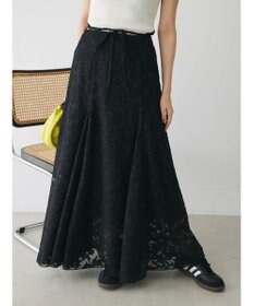 Green Parks シアージャガード花柄ボリュームスカート