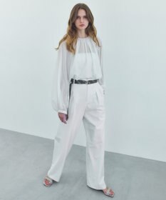 BEIGE， ZEPHYR / ベルト付き 2タックワイドパンツ