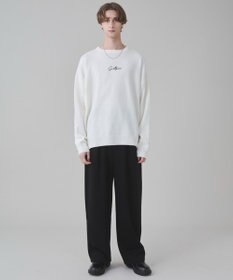 WEGO 【ユニセックス着用ITEM/SMLサイズ展開】アクセ付きワンポイントニットプルオーバー