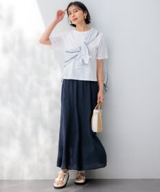 23区 L 【洗える】LIBECOリネン フレアスカート