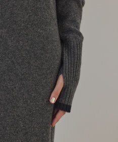 GRACE CONTINENTAL バイカラーオフショルニットワンピース