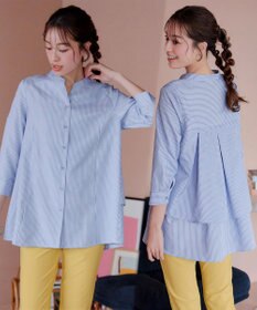 Tiaclasse L 【洗える】バックタックフレアチュニック