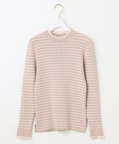 ANY SIS CICA加工 フリルネック プルオーバー