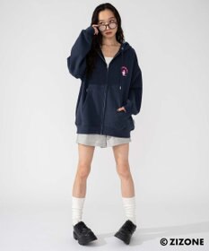 WEGO 【ユニセックス着用ITEM】別注ZIZONEグラフィックZIPパーカー