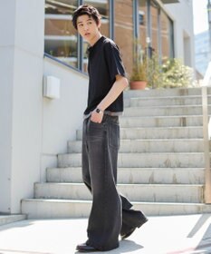 WEGO 【ユニセックス着用ITEM/SMLサイズ展開】エクストラバギーデニムパンツ