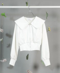 Green Parks ｄａｚｚｌｉｎ　襟付きツイルショートｚｉｐブルゾン