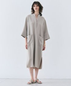 BEIGE， 【洗える】RUE / クロスオーバーVネックワンピース