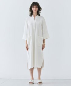 BEIGE， 【洗える】RUE / クロスオーバーVネックワンピース