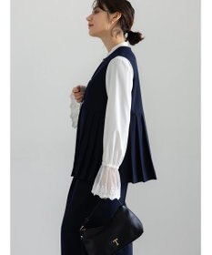 Te chichi 【セレモニーアイテム】サイドプリーツペプラムジレ（セットアップ可）