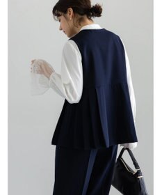 Te chichi 【セレモニーアイテム】サイドプリーツペプラムジレ（セットアップ可）