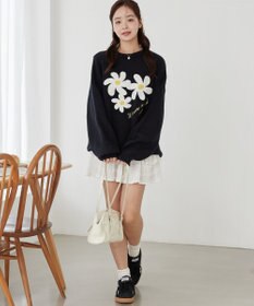 WEGO フラッフィーグラフィックBIGニットプルオーバー