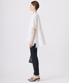 ICB 【接触冷感・UVカット・洗える】ヴィンテージスパンブロード バンドカラーブラウス