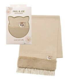 MOONBAT PAUL & JOE ACCESSOIRES ヌネットワッペン×ファームースタッチマフラー（パッケージ入り）