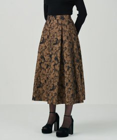 GRACE CONTINENTAL ジャガードタックスカート