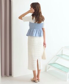 Feroux 【セットアップ対応・洗える】リボンタフタ ビスチェ カットソー