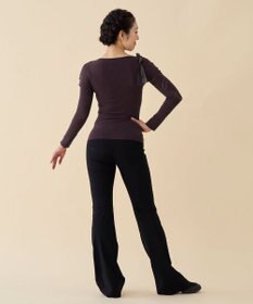 Chacott 【ノーソーイングニット】チュールリボンニットトップ