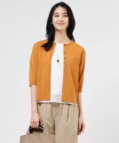 J.PRESS LADIES COTTON ACETATE DRY クルーネック カーディガン