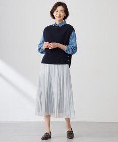 J.PRESS LADIES S 【洗える】Linen Cotton Vest  ニット ベスト