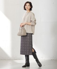 J.PRESS LADIES 【WEB限定】ダンボールニットジャージー カットソー