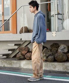 WEGO 【ウエストゴム/SMLサイズ展開/ユニセックス着用ITEM】チノイージーストレートパンツ