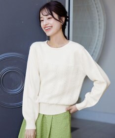 Tiaclasse 【洗える】ウェーブ編みニットプルオーバー