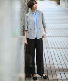 ICB セシェシルキーローン フレンチスリーブボウタイブラウス