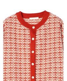 Green Parks ・ｆｕｒｒｙ　ｒａｔｅ　ツィードラメニットカーディガン