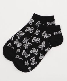 WEGO 総柄バタフライショートソックス