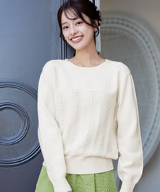 Tiaclasse 【洗える】ウェーブ編みニットプルオーバー