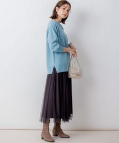 組曲 L 【WEB限定】ウールカシミヤミックスVネック ニット