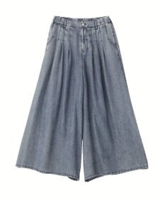 YECCA VECCA バイオ加工ヴィンテージデニムワイドパンツ