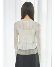 earth music&ecology シアー配色リブプルオーバー