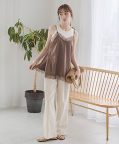 WEGO 【ANGIE VINTAGE】サテンレースキャミソール