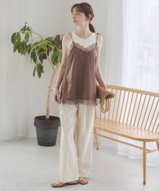 WEGO 【ANGIE VINTAGE】サテンレースキャミソール